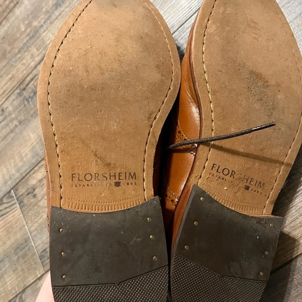 Florsheim Tan Leather Oxford Shoes